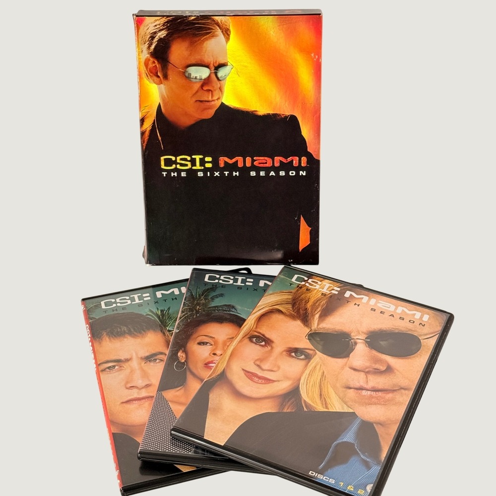 CSI Miami The Sixth Season 6 DVD Box Set 6-Disc 21 Episodes 2008 David Caruso